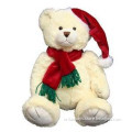 ICTI factory cute stuffed plush christmas bear toy